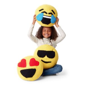 Round Emoticon Pillows, Stuffed Smiley Face Cushions, Assorted 6 Pack